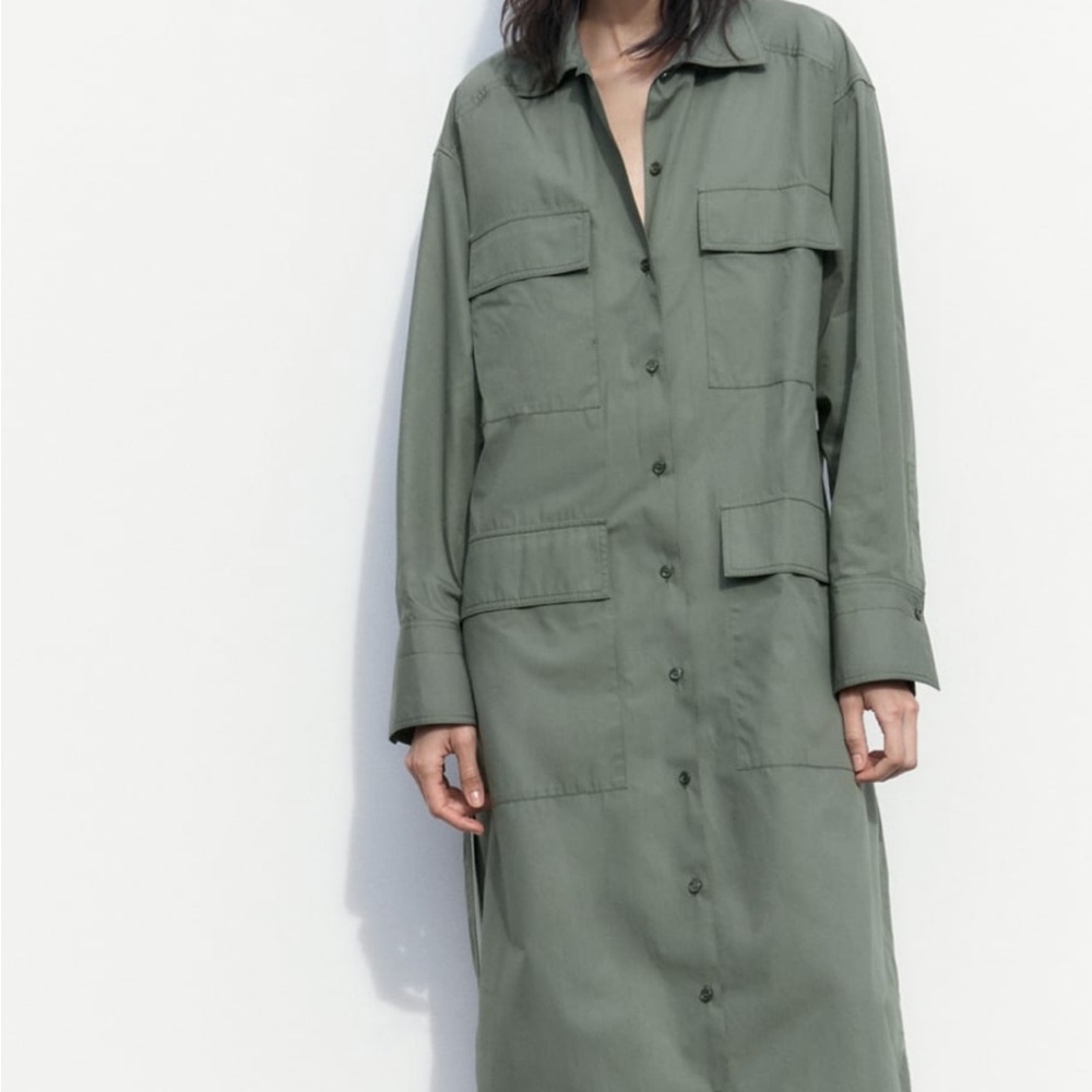 Zara MULTI-POSITIONAL SHIRDRESS - Picture 4 of 8